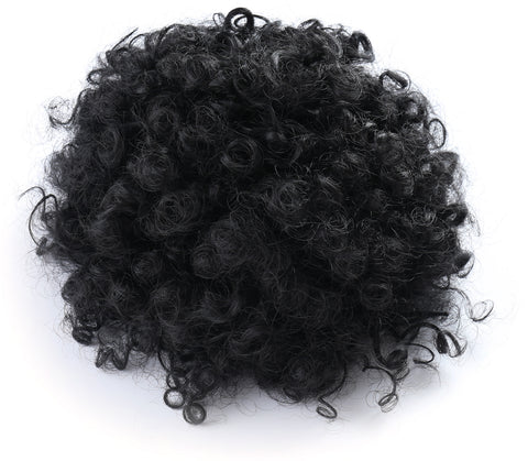African American Afro Short Kinky Curly Wrap Drawstring Puff Ponytail Extension - OneDor
