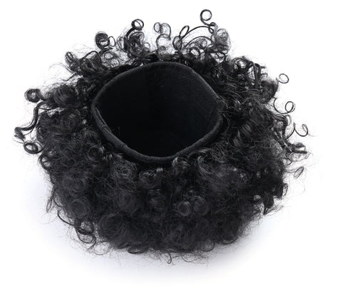 African American Afro Short Kinky Curly Wrap Drawstring Puff Ponytail Extension - OneDor