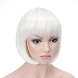 10" Short Straight Flapper Bob Heat Friendly Cosplay Party Costume Hair Wig