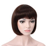 10" Short Straight Flapper Bob Heat Friendly Cosplay Party Costume Hair Wig