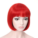 10" Short Straight Flapper Bob Heat Friendly Cosplay Party Costume Hair Wig