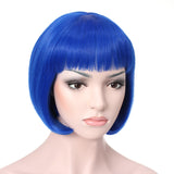 10" Short Straight Flapper Bob Heat Friendly Cosplay Party Costume Hair Wig