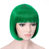 10" Short Straight Flapper Bob Heat Friendly Cosplay Party Costume Hair Wig