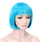 10" Short Straight Flapper Bob Heat Friendly Cosplay Party Costume Hair Wig