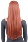 29 Inches Blorange Natural Straight Long Synthetic Hair Wig with Wig Cap