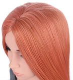 29 Inches Blorange Natural Straight Long Synthetic Hair Wig with Wig Cap