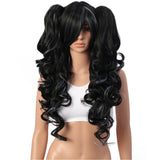 Lolita Multi-Color Long Curly Claw Clip on Ponytail Cosplay Heat Friendly Party Costume Wigs
