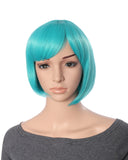 10" Short Straight Flapper Bob Heat Friendly Cosplay Party Costume Hair Wig