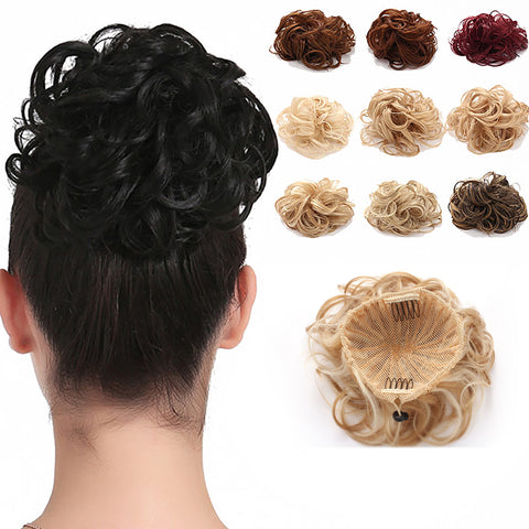 Synthetic Messy Hair Bun Extension Chignon Hair Piece Wig - OneDor