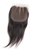 Virgin Brazilian Afro Human Hair Bleached Knots Lace Closure Natural Black 4" x 4"