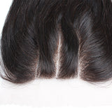 Virgin Brazilian Afro Human Hair Bleached Knots Lace Closure Natural Black 4" x 4"